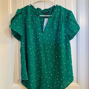 41 Hawthorn Green Polka Dot Blouse